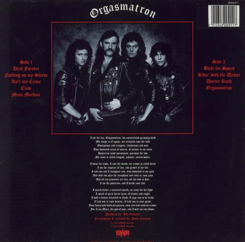 Motorhead Orgasmatron - EX vinyl LP album (LP record) UK MOTLPOR299955