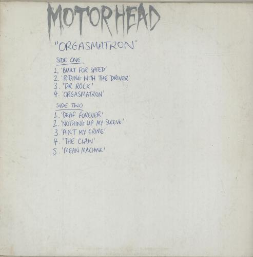 Motorhead Orgasmatron - Test Pressing vinyl LP album (LP record) German MOTLPOR687077