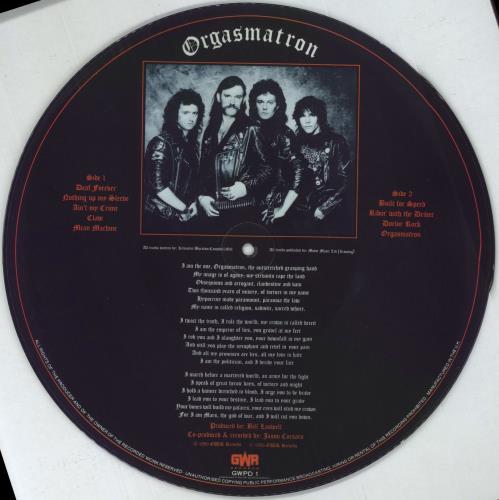 Motorhead Orgasmatron picture disc LP (vinyl picture disc album) UK MOTPDOR25213