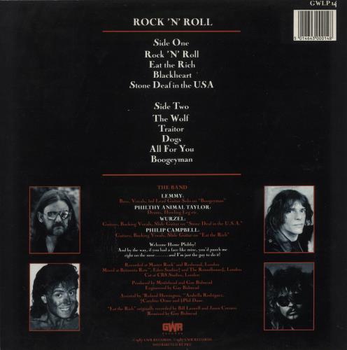 Motorhead Rock 'N' Roll vinyl LP album (LP record) UK MOTLPRO460383