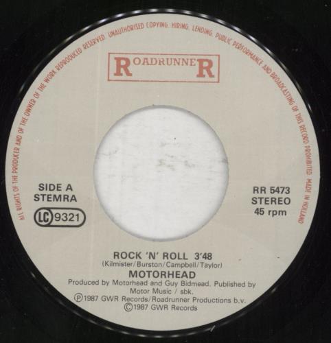 Motorhead Rock 'N' Roll 7" vinyl single (7 inch record / 45) Dutch MOT07RO525618