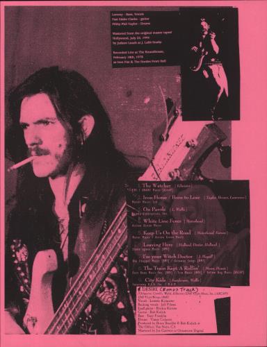 Motorhead Roundhouse - February 18th 1978 - Purple Vinyl vinyl LP album (LP record) US MOTLPRO849537