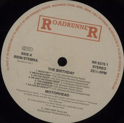 Motorhead The Birthday Party vinyl LP album (LP record) Dutch MOTLPTH299991