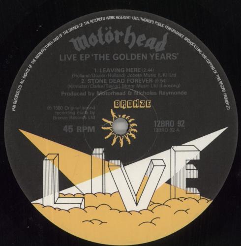 Motorhead The Golden Years Live EP 12" vinyl single (12 inch record / Maxi-single) UK MOT12TH204991