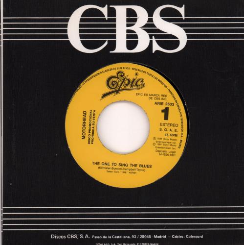 Motorhead The One To Sing The Blues 7" vinyl single (7 inch record / 45) Spanish MOT07TH206624