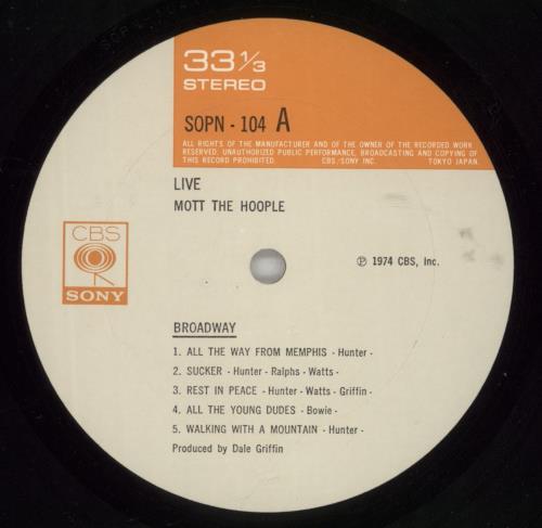 Mott The Hoople Live - With Booklet vinyl LP album (LP record) Japanese MHOLPLI258105