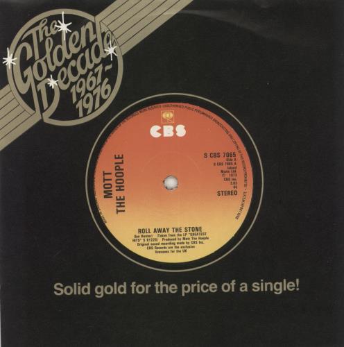 Mott The Hoople Roll Away The Stone 7" vinyl single (7 inch record / 45) UK MHO07RO601415