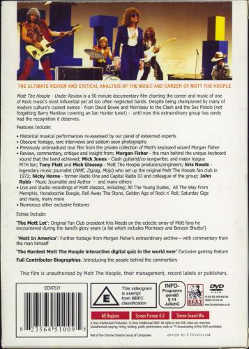 Mott The Hoople Under Review DVD UK MHODDUN767208