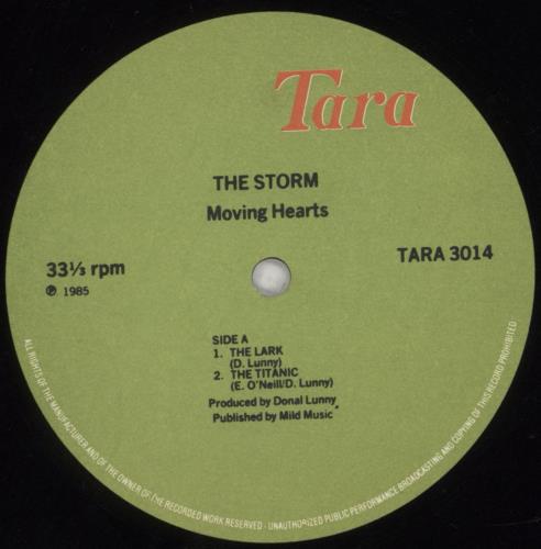 Moving Hearts The Storm vinyl LP album (LP record) Irish M5ZLPTH543451