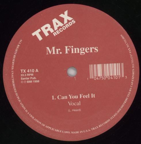 Mr Fingers Can You Feel It 12" vinyl single (12 inch record / Maxi-single) US MRF12CA860999