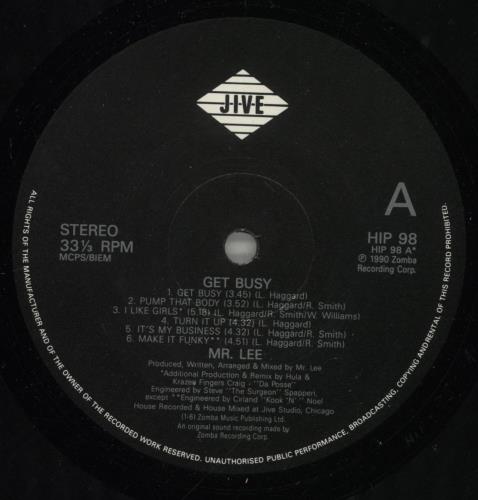Mr Lee Get Busy vinyl LP album (LP record) UK M/LLPGE882777