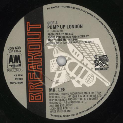 Mr Lee Pump Up London 12" vinyl single (12 inch record / Maxi-single) UK M/L12PU854262