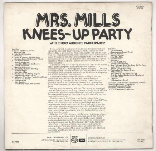 Mrs. Mills Knees-Up Party vinyl LP album (LP record) UK MMQLPKN737909