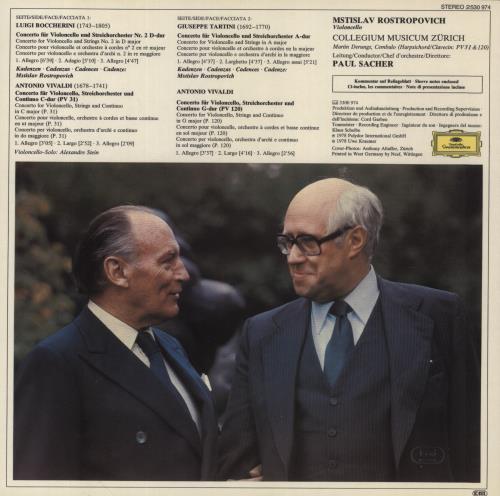 Mstislav Rostropovich Cello-Konzerte = Cello Concertos - 180gm vinyl LP album (LP record) German N64LPCE857739