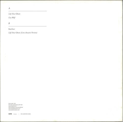 Mt. Wolf Life Sized Ghosts 12" vinyl single (12 inch record / Maxi-single) UK Q2M12LI709996