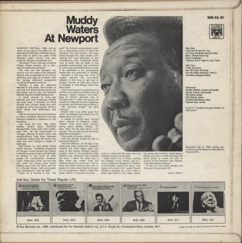 Muddy Waters At Newport vinyl LP album (LP record) UK MDWLPAT668701