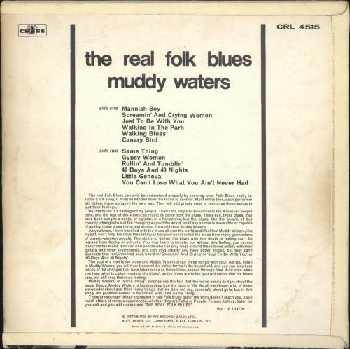 Muddy Waters The Real Folk Blues - VG vinyl LP album (LP record) UK MDWLPTH718297