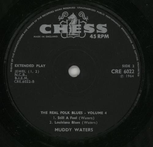 Muddy Waters The Real Folk Blues Volume 4 - VG 7" vinyl single (7 inch record / 45) UK MDW07TH830789