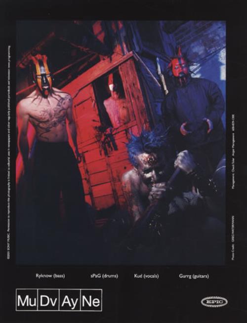 Mudvayne Merry Mayhem Tour media press pack US MVYPPME204002