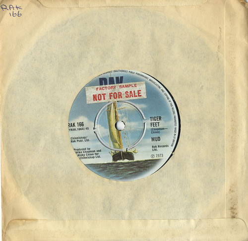 Mud Tiger Feet - Factory Sample 7" vinyl single (7 inch record / 45) UK MD.07TI602150