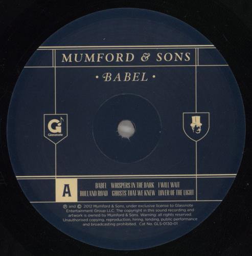 Mumford & Sons Babel vinyl LP album (LP record) US M3DLPBA879103