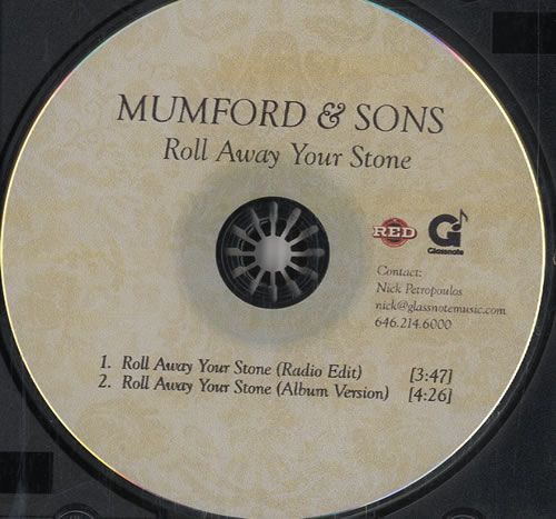 Mumford & Sons Roll Away Your Stone CD-R acetate US M3DCRRO543314