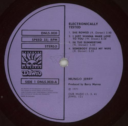 Mungo Jerry Electronically Tested - Purple Labels - EX vinyl LP album (LP record) UK MUNLPEL868629