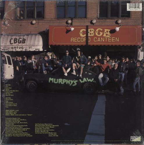 Murphy's Law Back With A Bong vinyl LP album (LP record) US M17LPBA475900