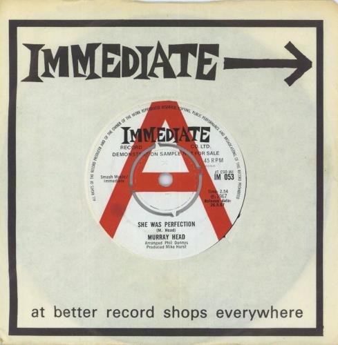 Murray Head She Was Perfection - A-Label 7" vinyl single (7 inch record / 45) UK MHD07SH817198