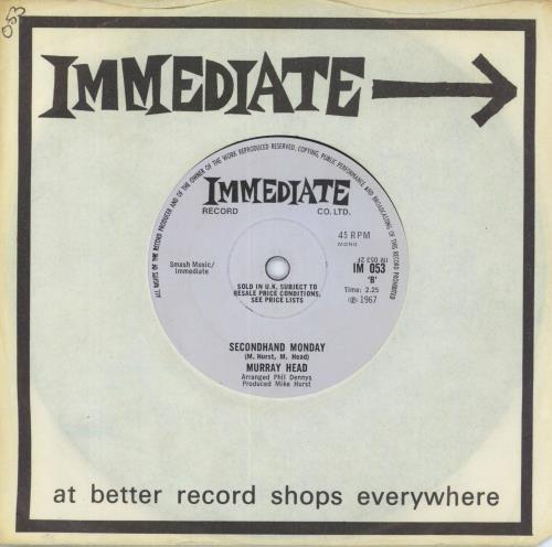 Murray Head She Was Perfection 7" vinyl single (7 inch record / 45) UK MHD07SH817196