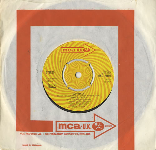 Murray Head Superstar 7" vinyl single (7 inch record / 45) UK MHD07SU483234