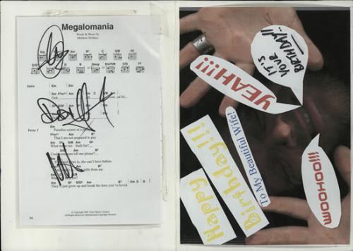 Muse Birthday Card - Set of Two Band Autographs memorabilia UK USEMMBI583409