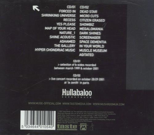 Muse Hullabaloo Soundtrack 2 CD album set (Double CD) UK USE2CHU264869