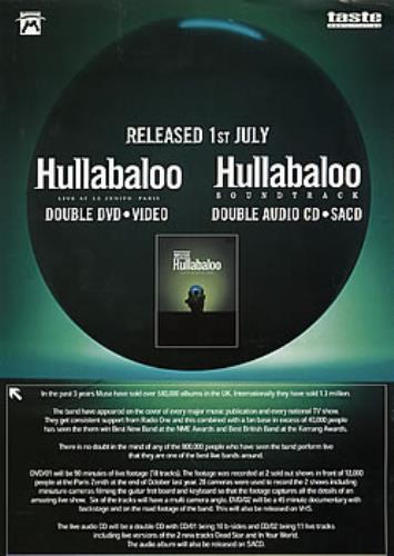 Muse Hullabaloo handbill UK USEHBHU287124