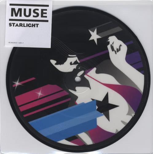 Muse Starlight - Hype Sticker Sealed 7" vinyl picture disc (7 inch picture disc single) UK USE7PST370901