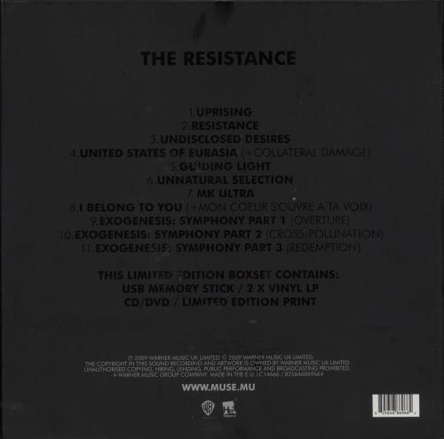 Muse The Resistance - VG Box box set UK USEBXTH882440