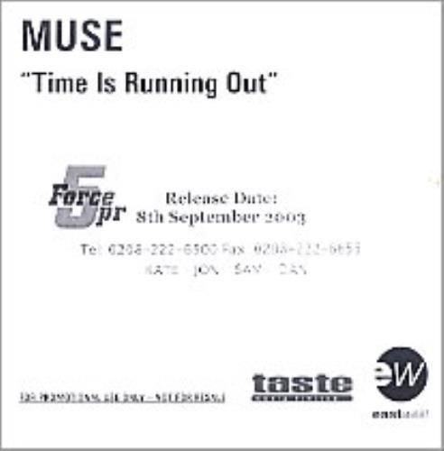 Muse Time Is Running Out CD-R acetate UK USECRTI255540