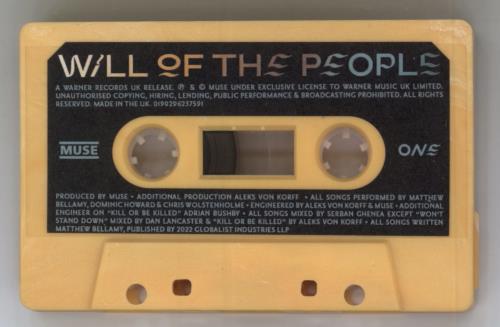 Muse Will Of The People - Yellow Cassette + Dom Sleeve cassette album UK USECLWI798117