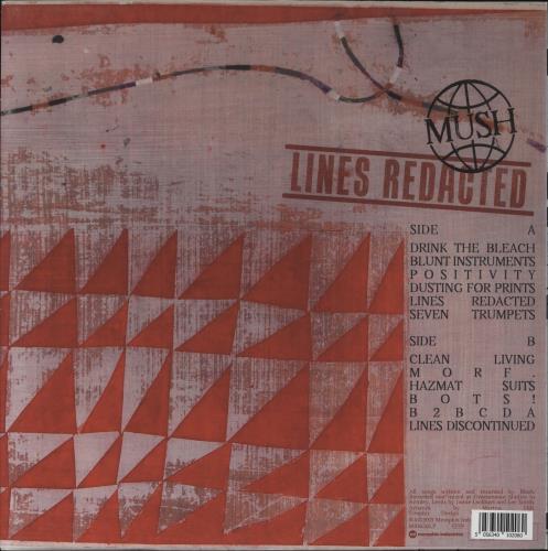 Mush Lines Redacted - Clear Vinyl vinyl LP album (LP record) UK 20-LPLI857384