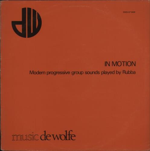 Music De Wolfe In Motion: Modern Progressive Group Sounds Played By Rubba vinyl LP album (LP record) UK O1ULPIN683137
