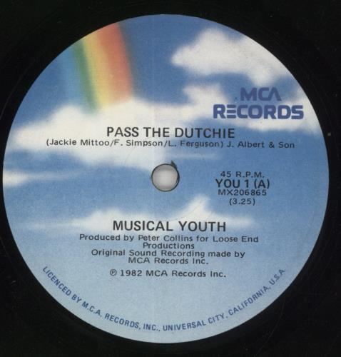 Musical Youth Pass The Dutchie 7" vinyl single (7 inch record / 45) UK MYU07PA400059