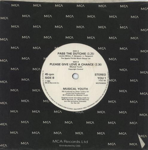Musical Youth Pass The Dutchie 7" vinyl single (7 inch record / 45) UK MYU07PA875692