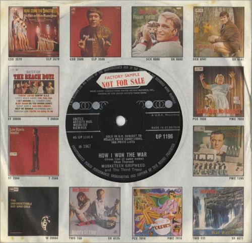 Musketeer Gripweed How I Won The War - Stock Copy - Factory Sample stickered 7" vinyl single (7 inch record / 45) UK MUV07HO449446