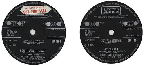 Musketeer Gripweed How I Won The War - Stock Copy - Factory Sample stickered 7" vinyl single (7 inch record / 45) UK MUV07HO449446