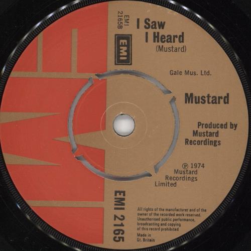Mustard Good Time Comin' 7" vinyl single (7 inch record / 45) UK MZ407GO572282