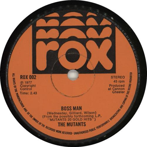 Mutants Boss Man 7" vinyl single (7 inch record / 45) UK QYU07BO703195