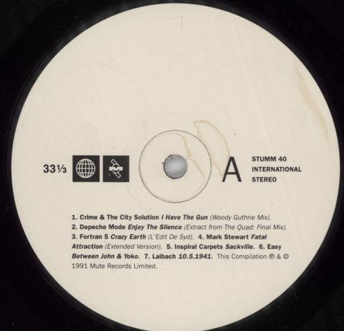 Mute Label International Compilation vinyl LP album (LP record) UK MTULPIN794207