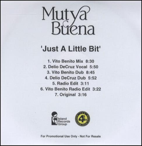 Mutya Buena Just A Little Bit CD-R acetate UK MT8CRJU430604
