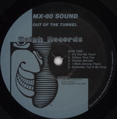 MX-80 Sound Out Of The Tunnel vinyl LP album (LP record) US MX8LPOU834114
