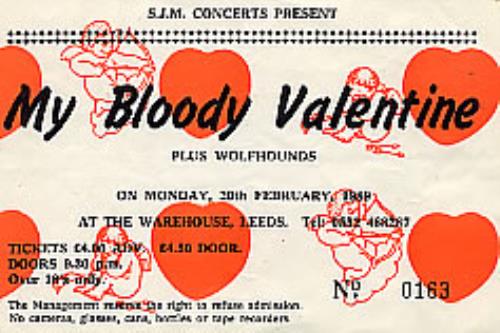 My Bloody Valentine 1989 Concert Ticket - Leeds concert ticket UK MBVTICO279571